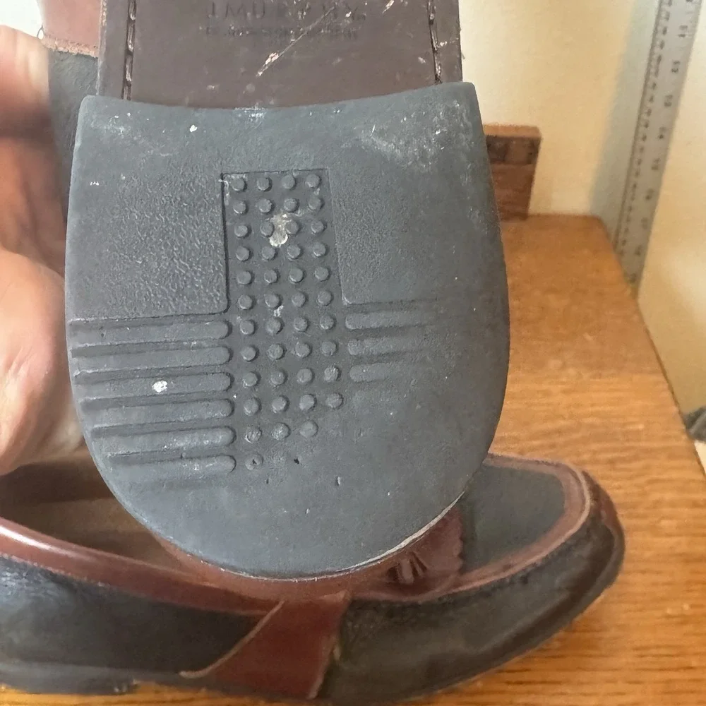 Vintage Johnson & Murphy Tassel‎ Loafers Mens Size 12 Two Tone Leather